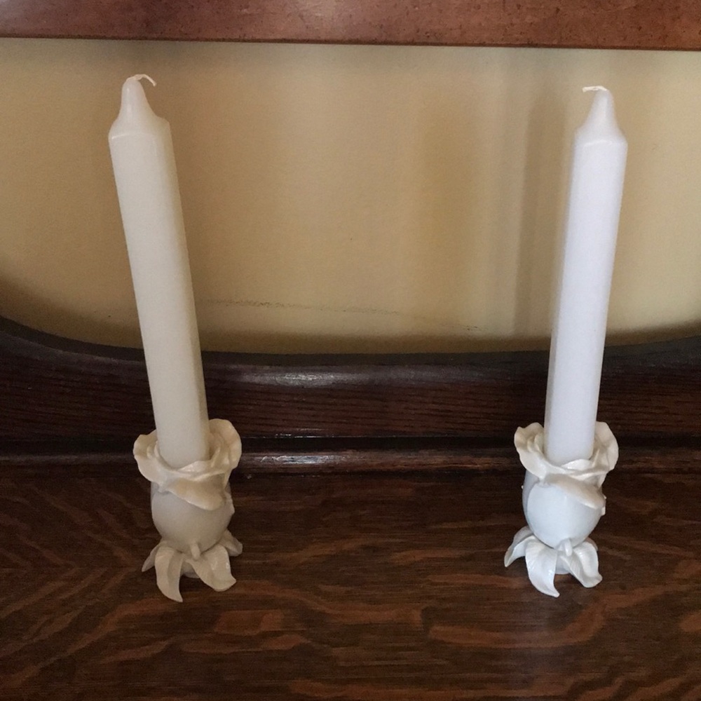Lenox Rose Candle Holders - Picture 3 of 3